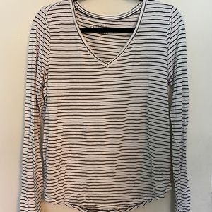 Striped v-neck